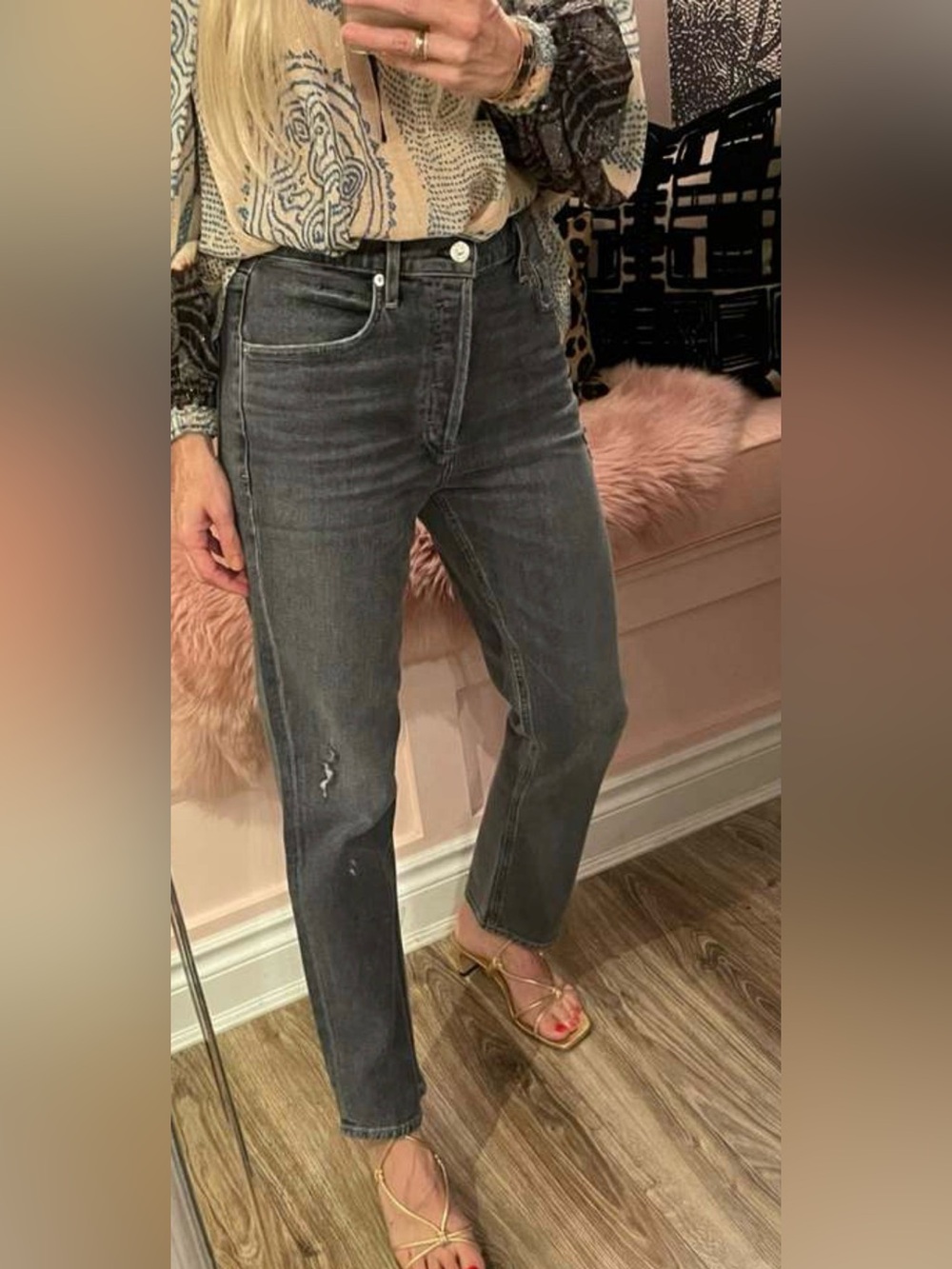 Citizens Of Humanity Women's High Rise Vintage Ankle Jeans - Graphite Gray